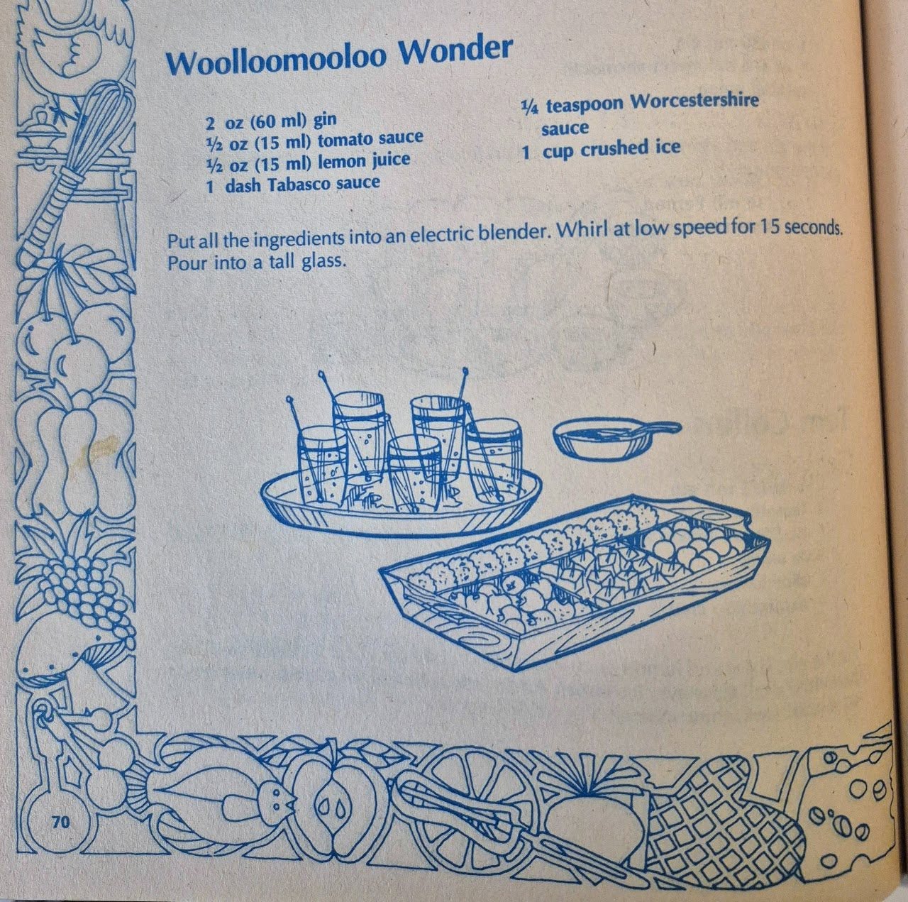 New on blog:  THE WOOLOOMOOLOO WONDER (1979)
"Wonderful Ways to Prepare Cocktails & Mixed Drinks" (1979)