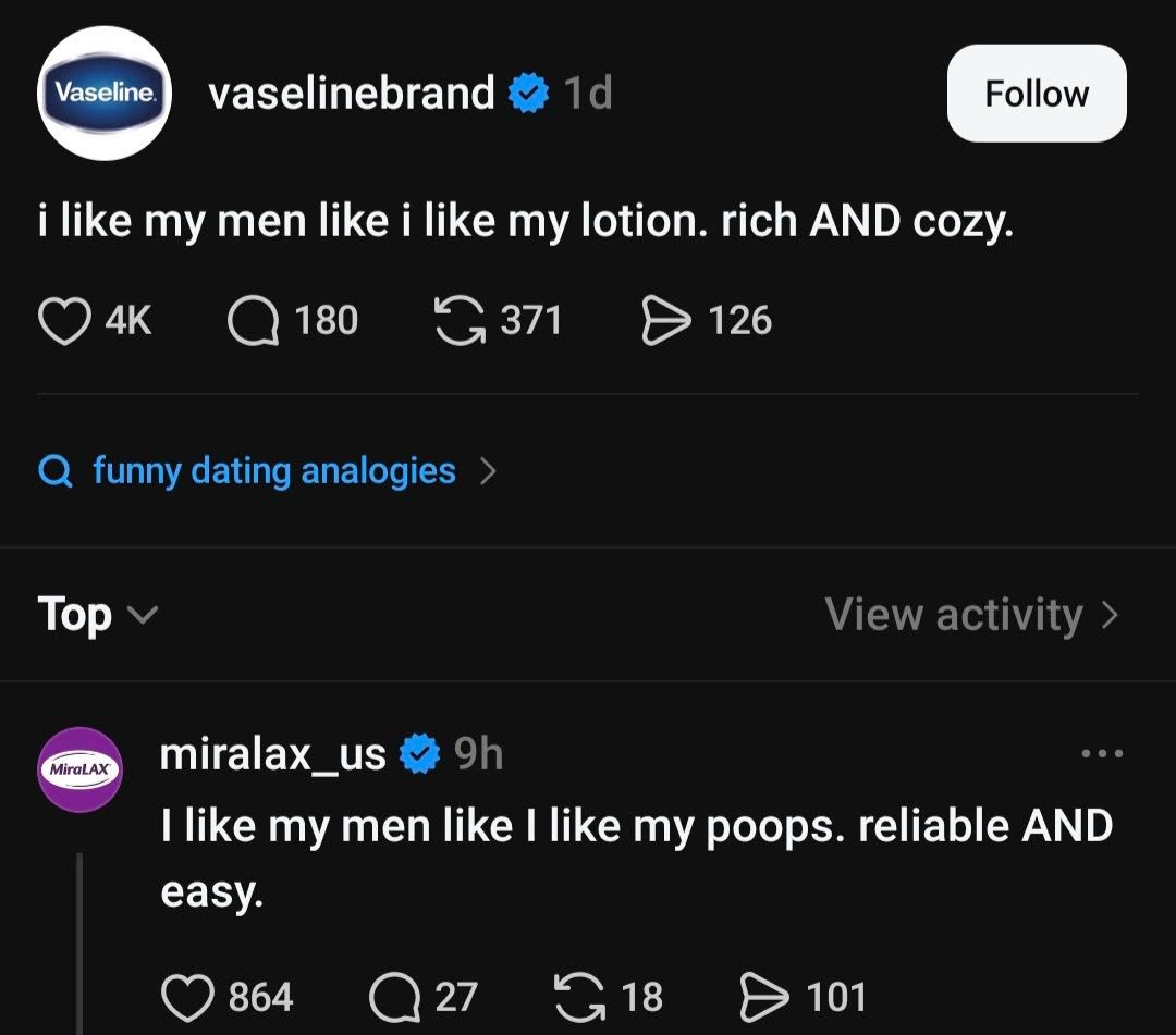 BRANDS ARE CRAZY ON THREADS, BRO.